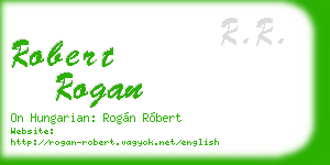robert rogan business card